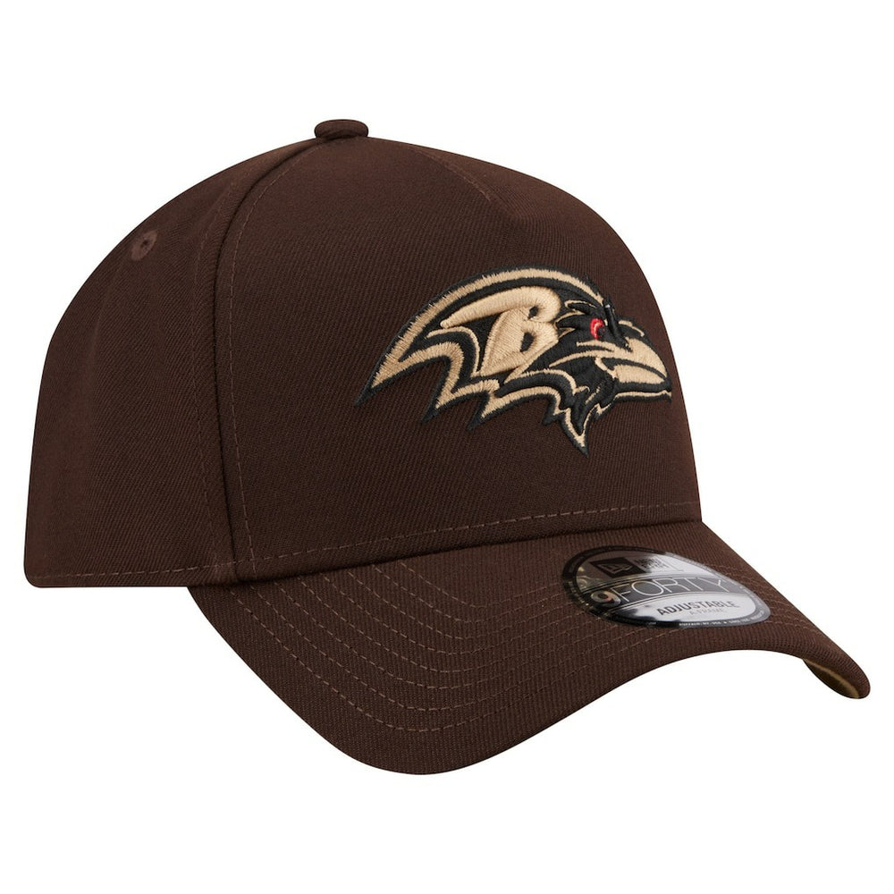 Baltimore Ravens New Era Burnt Wood A-Frame 9FORTY Adjustable Hat