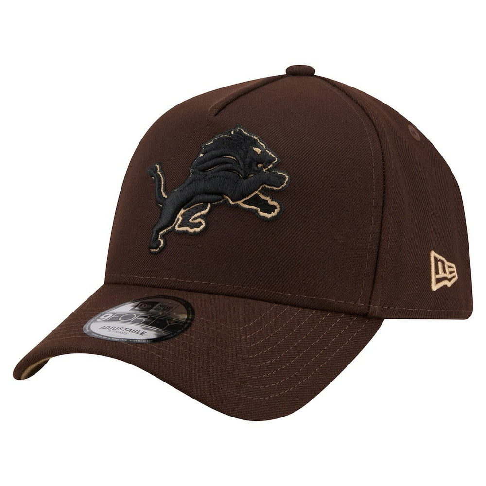 Detroit Lions New Era Burnt Wood A-Frame 9FORTY Adjustable Hat
