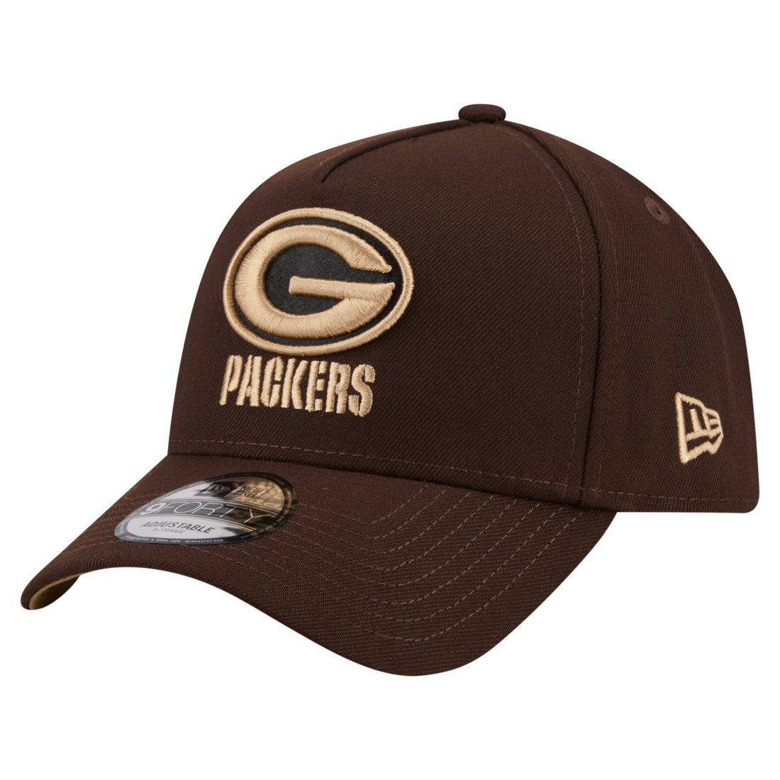 Green Bay Packers New Era Burnt Wood A-Frame 9FORTY Adjustable Hat