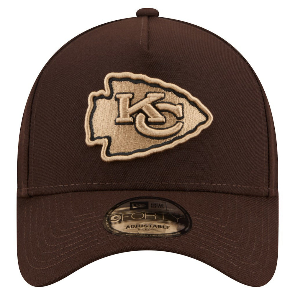 Kansas City Chiefs New Era Burnt Wood A-Frame 9FORTY Adjustable Hat
