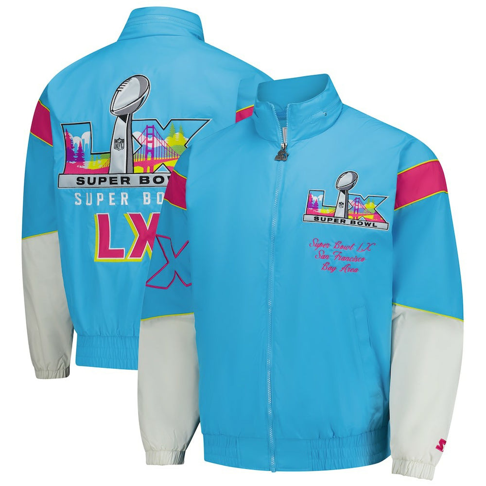 New England Patriots  Super Bowl LX Starter The Gust Full-Zip Hooded Jacket