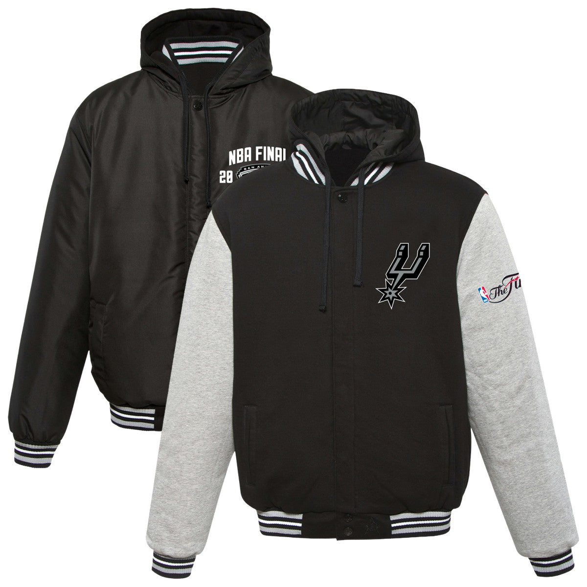 San Antonio Spurs JH Design 2014 NBA Finals Fleece Full-Zip Varsity Jacket Online