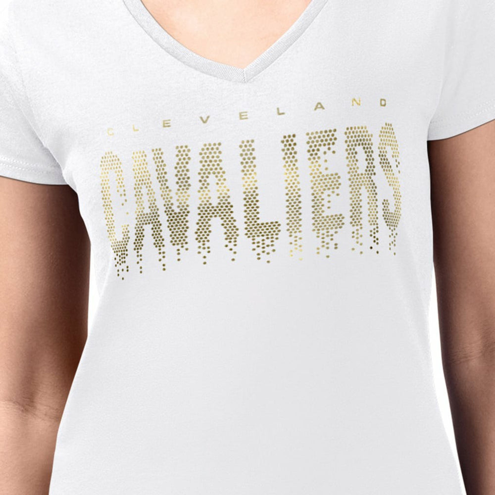 Cleveland Cavaliers G-III 4Her by Carl Banks Women's Super-Slim-Fit Metallic Drop Lightweight V-Neck T-Shirt sale Online