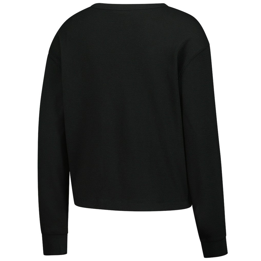 Indianapolis Colts New Era Women's Sport Night Thermal Long Sleeve Cropped T-Shirt