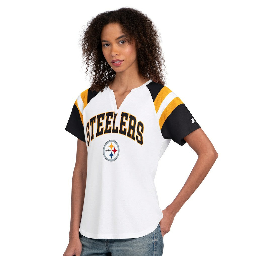 Pittsburgh Steelers  Starter Women's Game On Notch Neck T-Shirt