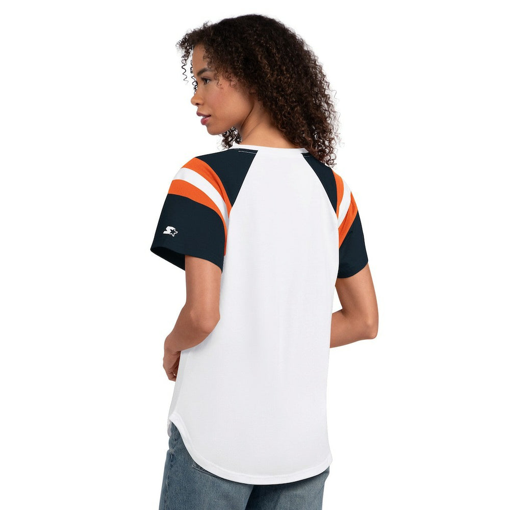 Chicago Bears  Starter Women's Game On Raglan Notch Neck T-Shirt