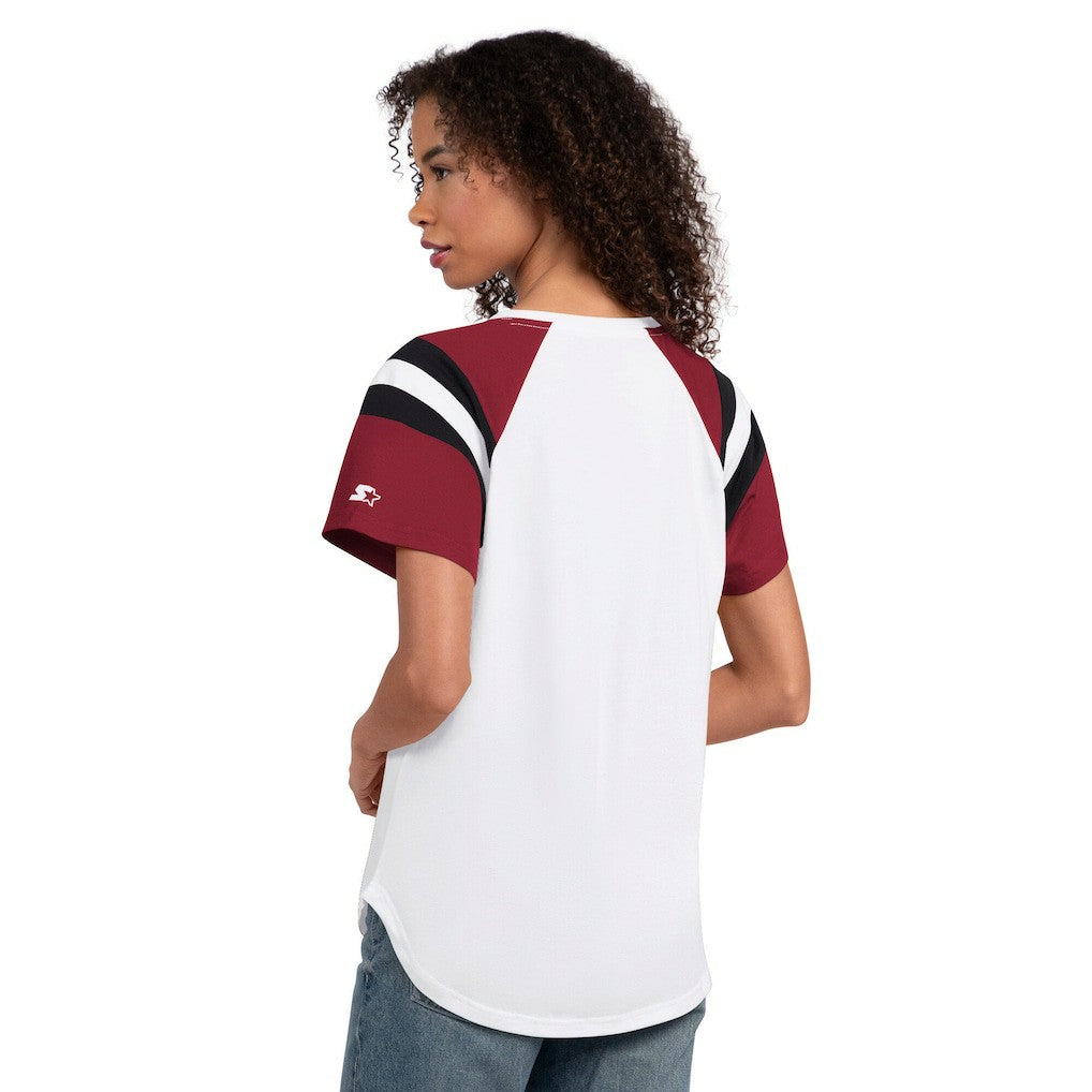 Arizona Cardinals  Starter Women's Game On Notch Neck T-Shirt