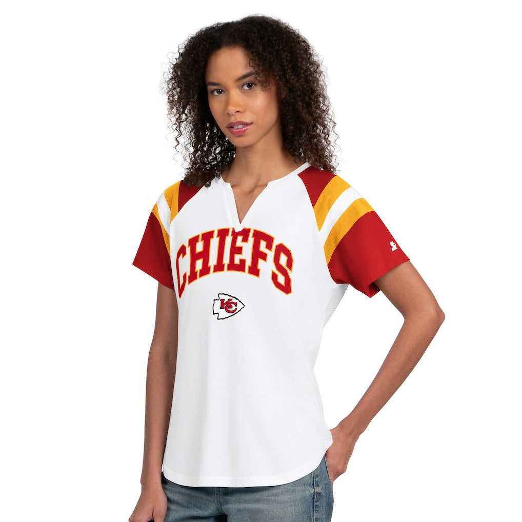 Kansas City Chiefs  Starter Women's Game On Notch Neck T-Shirt