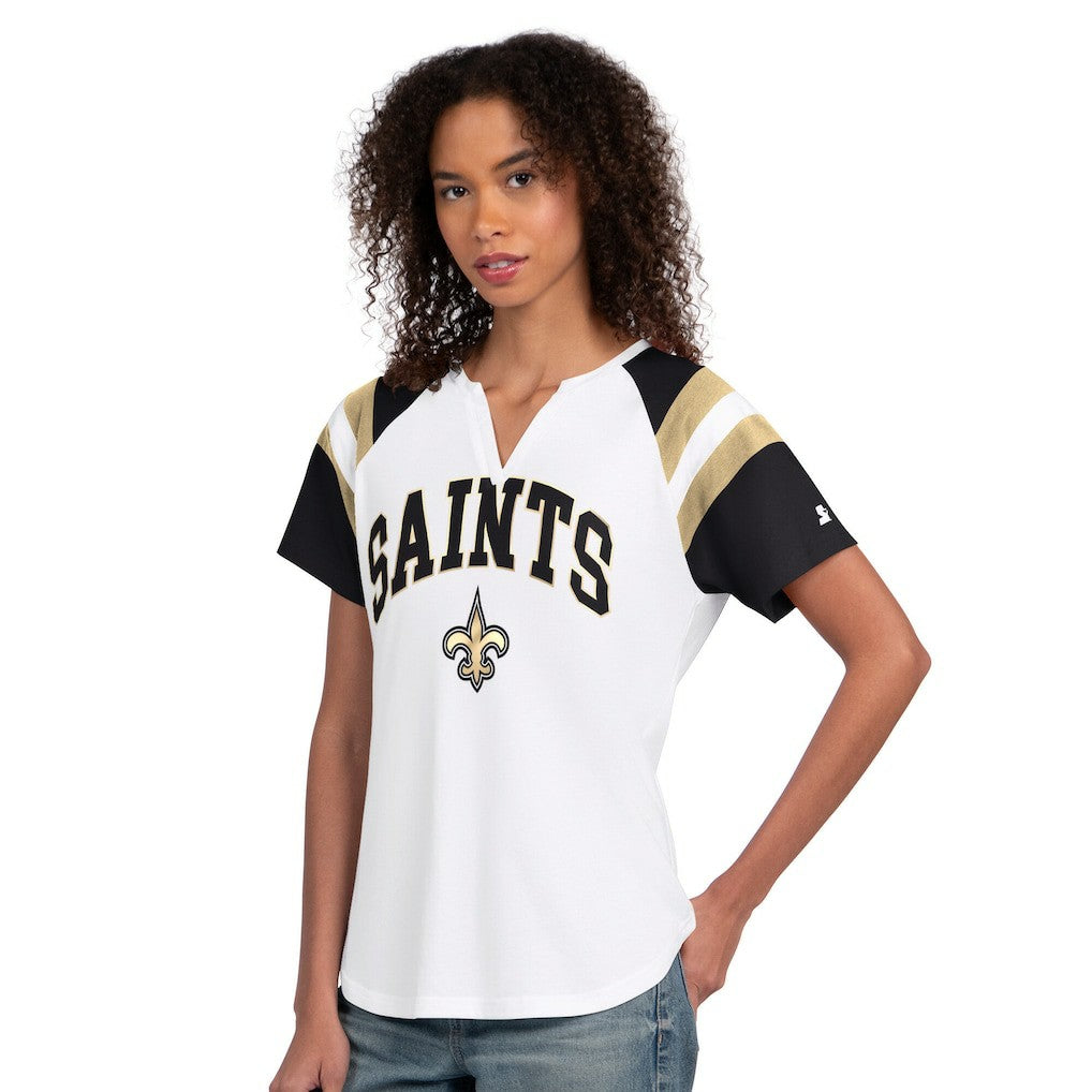 New Orleans Saints  Starter Women's Game On Notch Neck T-Shirt