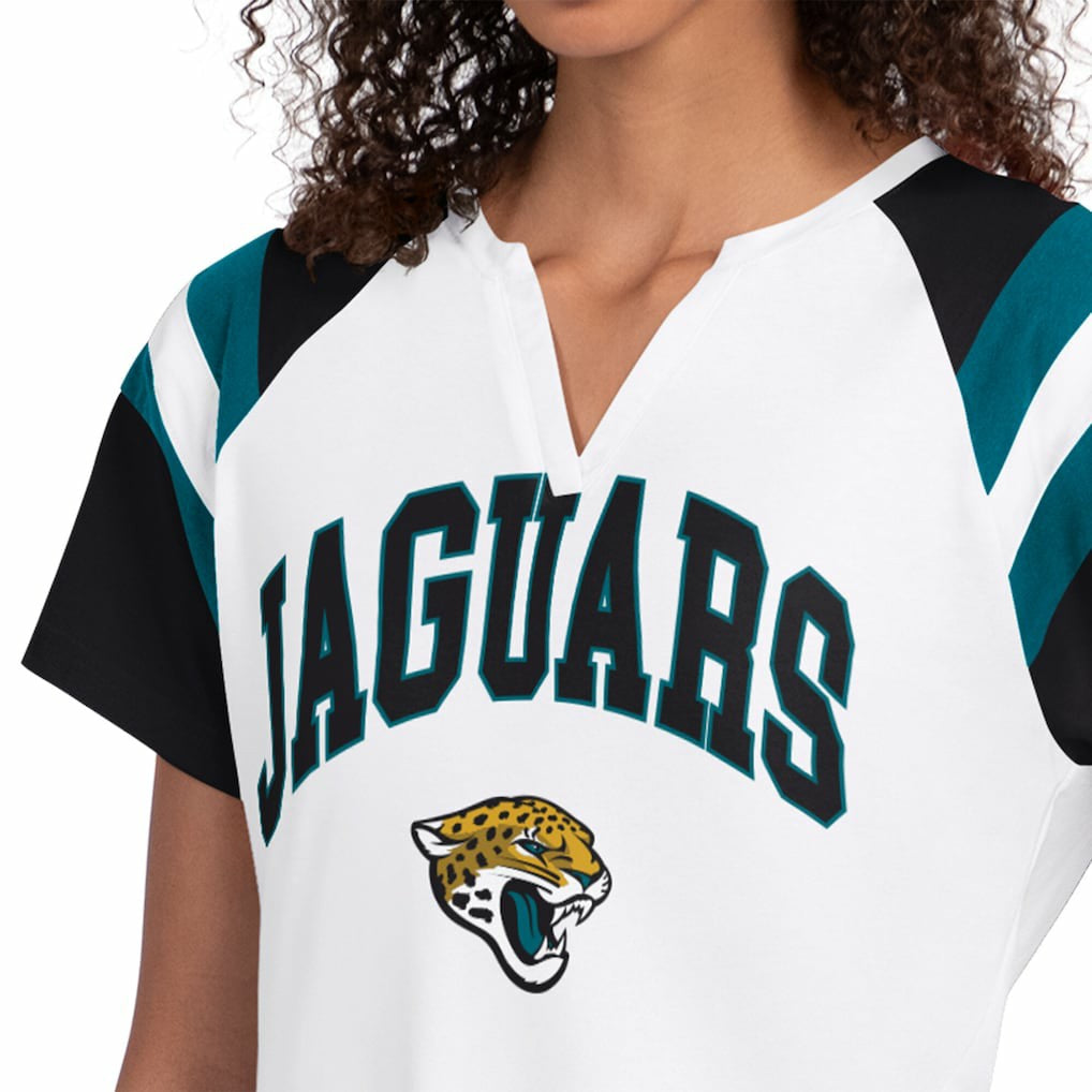 Jacksonville Jaguars  Starter Women's Game On Notch Neck T-Shirt