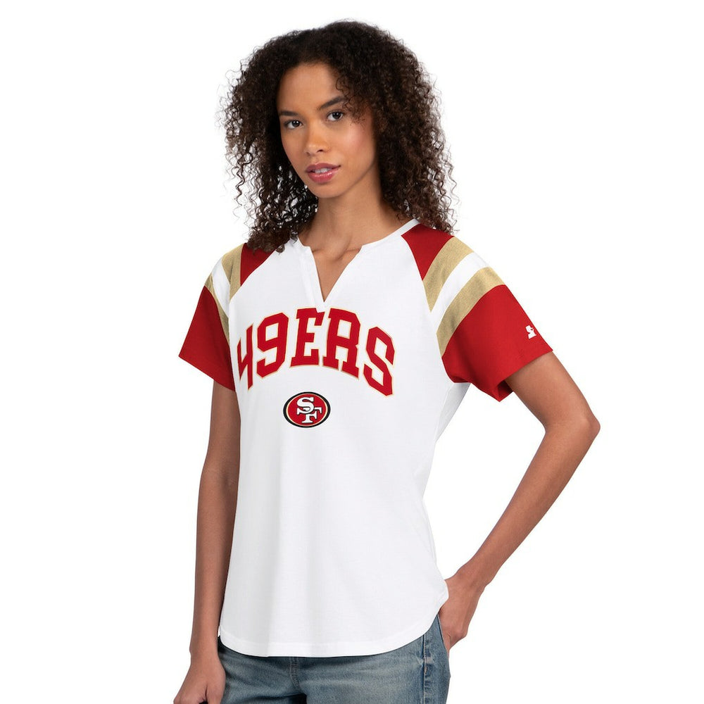 San Francisco 49ers  Starter Women's Game On Notch Neck T-Shirt
