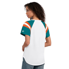Miami Dolphins  Starter Women's Game On Notch Neck T-Shirt