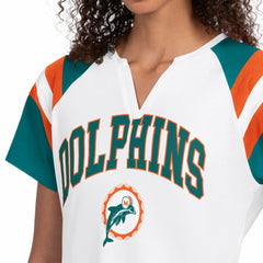 Miami Dolphins  Starter Women's Game On Notch Neck T-Shirt