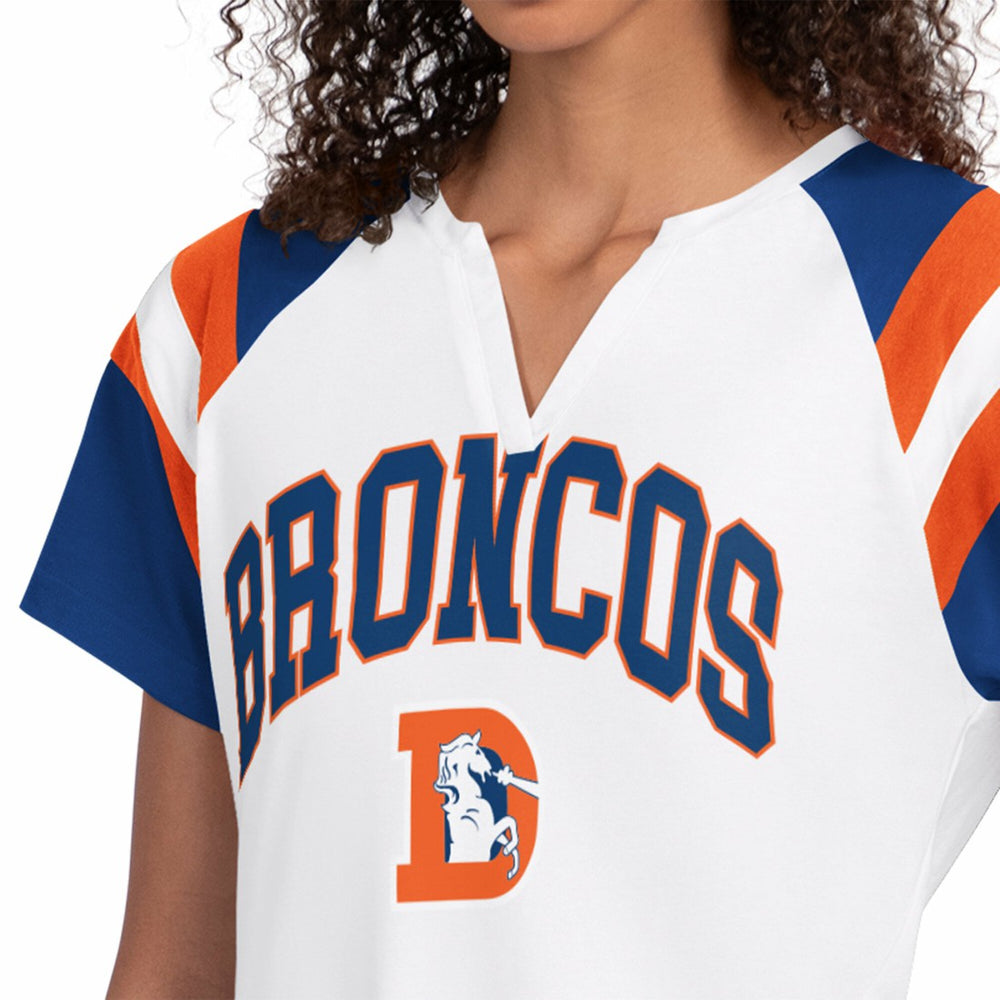Denver Broncos  Starter Women's Game On Notch Neck T-Shirt