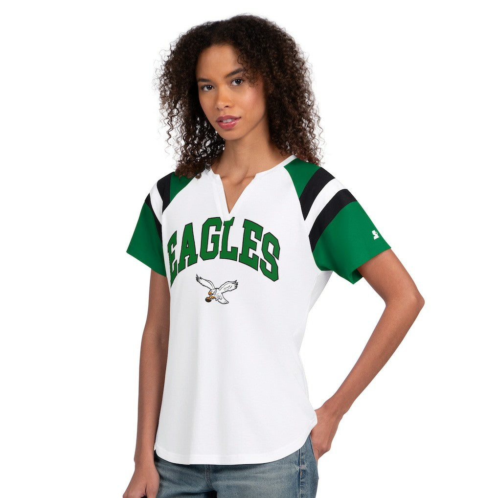 Philadelphia Eagles  Starter Women's Game On Notch Neck T-Shirt