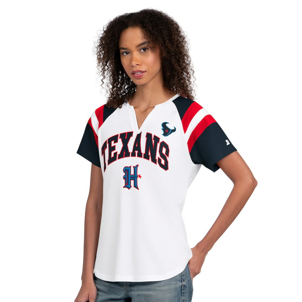 Houston Texans  Starter Women's Game On Notch Neck T-Shirt