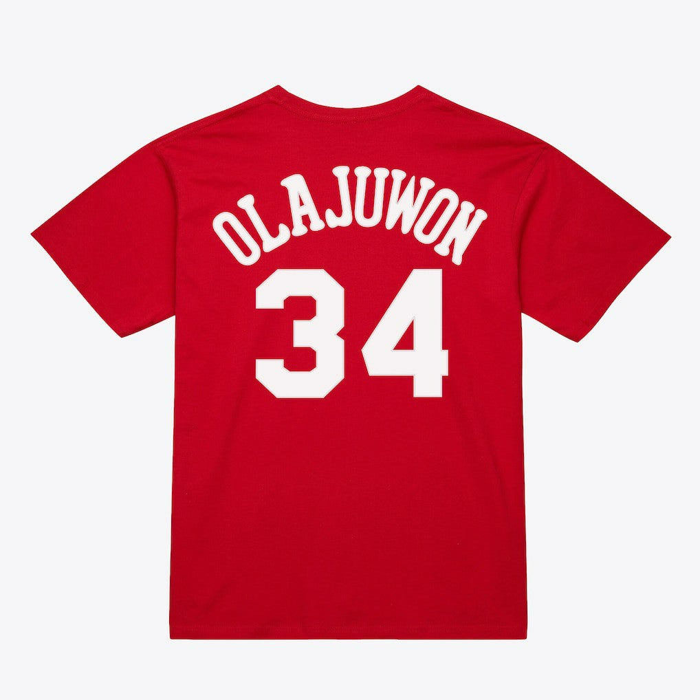 Hakeem Olajuwon Houston Rockets Unisex Hardwood Classics Name & Number T-Shirt sale Discount