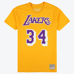 Shaquille O'Neal Los Angeles Lakers Unisex Hardwood Classics Name & Number T-Shirt On Sale