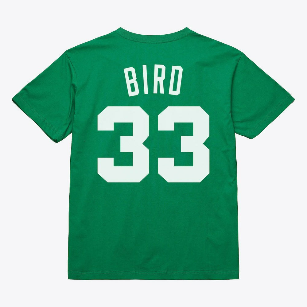 Larry Bird Boston Celtics Unisex Hardwood Classics Name & Number T-Shirt For Sale