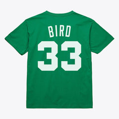 Larry Bird Boston Celtics Unisex Hardwood Classics Name & Number T-Shirt For Sale