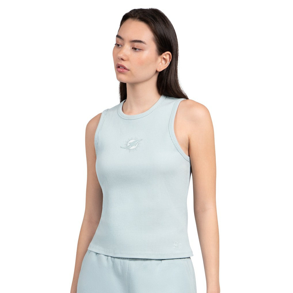 Miami Dolphins  Starter Women's Travel Pastels Cropped Tank
