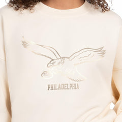 Philadelphia Eagles  Starter Women's Travel Pastels Boxy Fleece Sweatshirt