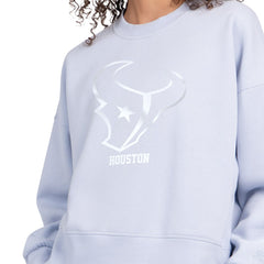 Houston Texans  Starter Women's Travel Pastels Boxy Fleece Sweatshirt