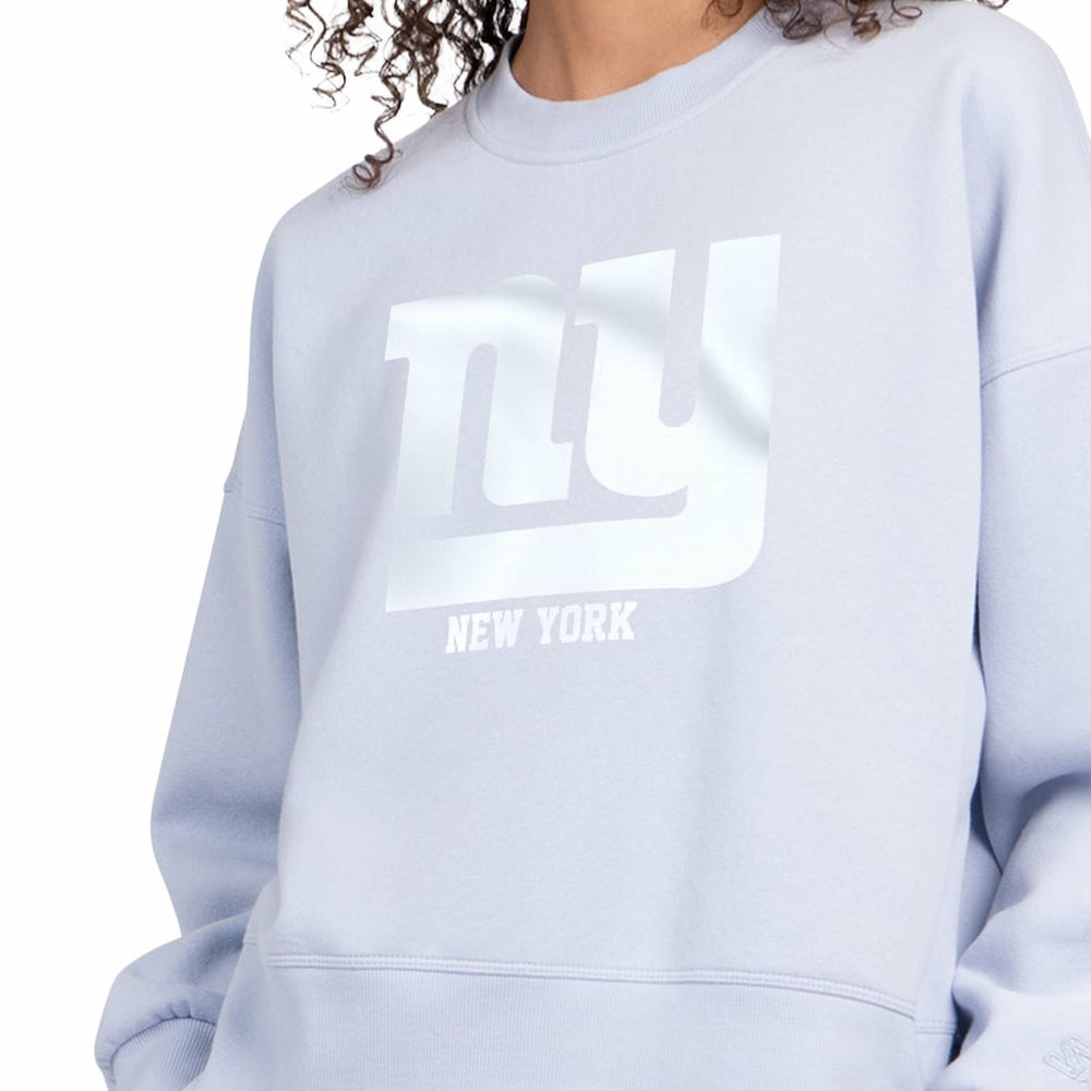 New York Giants  Starter Women's Travel Pastels Boxy Fleece Sweatshirt