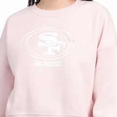 San Francisco 49ers  Starter Women's Travel Pastels Boxy Fleece Sweatshirt