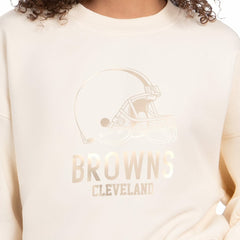 Cleveland Browns  Starter Women's Travel Pastels Boxy Fleece Sweatshirt