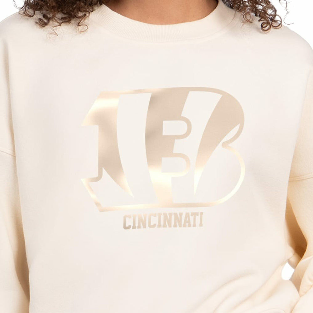 Cincinnati Bengals  Starter Women's Travel Pastels Boxy Fleece Sweatshirt
