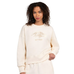 Baltimore Ravens  Starter Women's Travel Pastels Boxy Fleece Sweatshirt