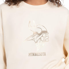Minnesota Vikings  Starter Women's Travel Pastels Boxy Fleece Sweatshirt