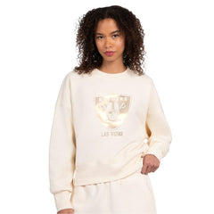 Las Vegas Raiders  Starter Women's Travel Pastels Boxy Fleece Sweatshirt