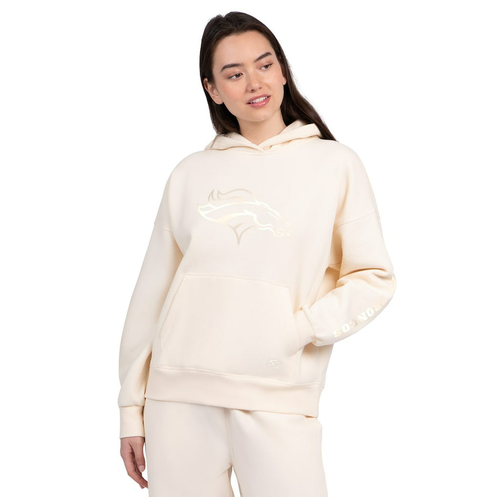 Denver Broncos  Starter Women's Pastels Relaxed Travel Hoodie