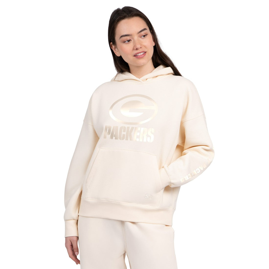 Green Bay Packers  Starter Women's Pastels Relaxed Travel Hoodie