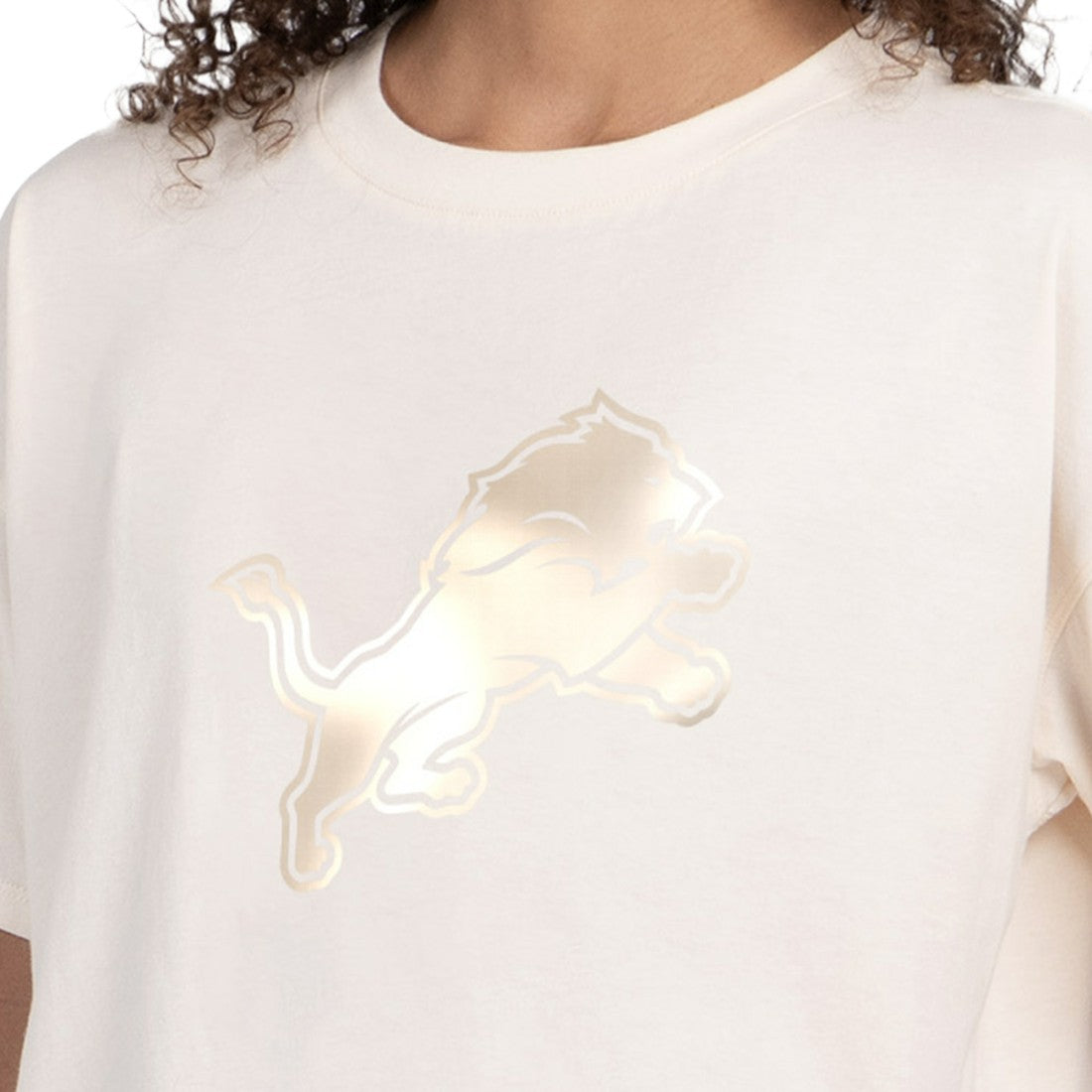 Detroit Lions  Starter Women's Pastel Travel Boxy Cropped T-Shirt