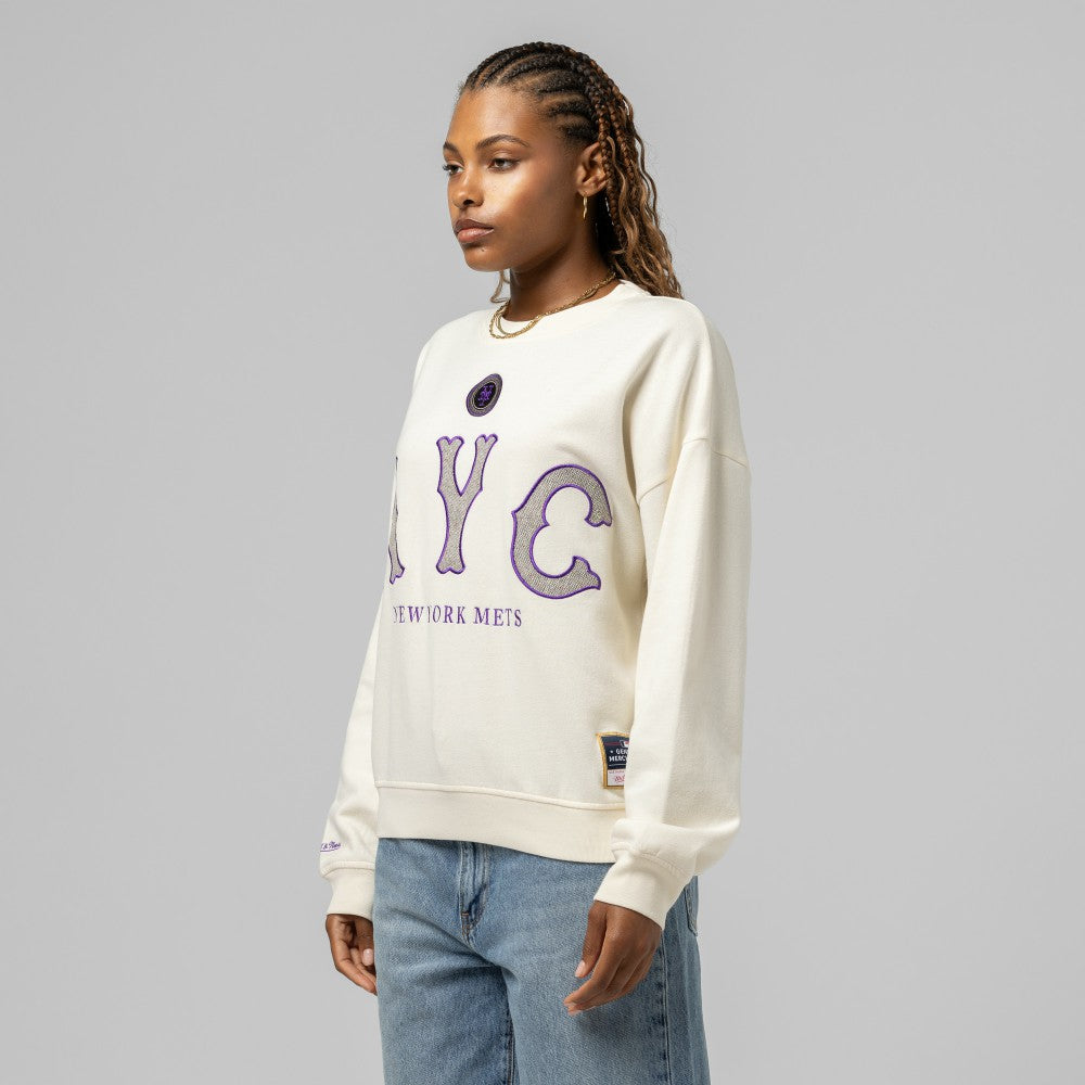 New York Mets Mitchell & Ness Women's Premium Oversized Crewneck Sweatshirt | MLB US