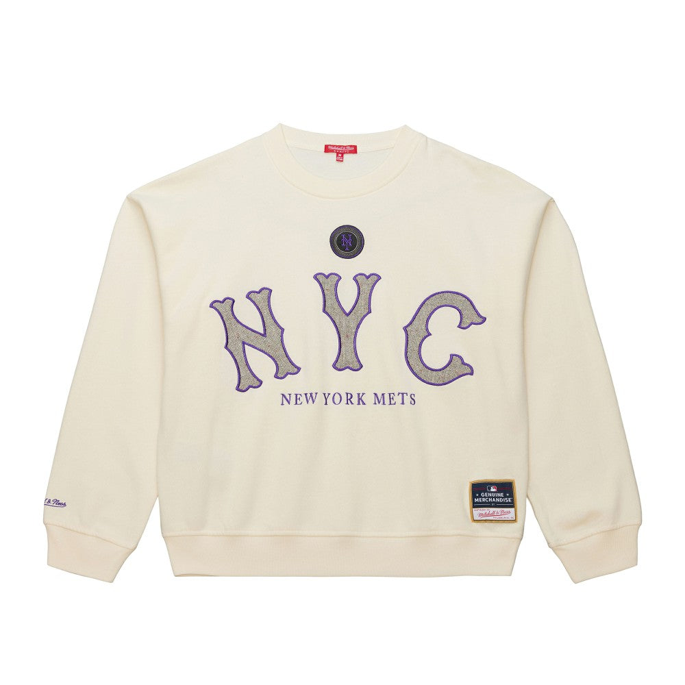 New York Mets Mitchell & Ness Women's Premium Oversized Crewneck Sweatshirt | MLB US