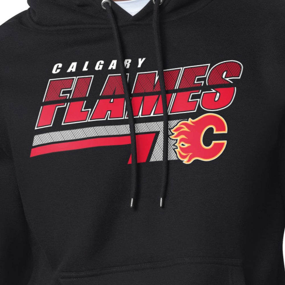 Calgary Flames Starter Logo Push Fleece Hoodie Discount