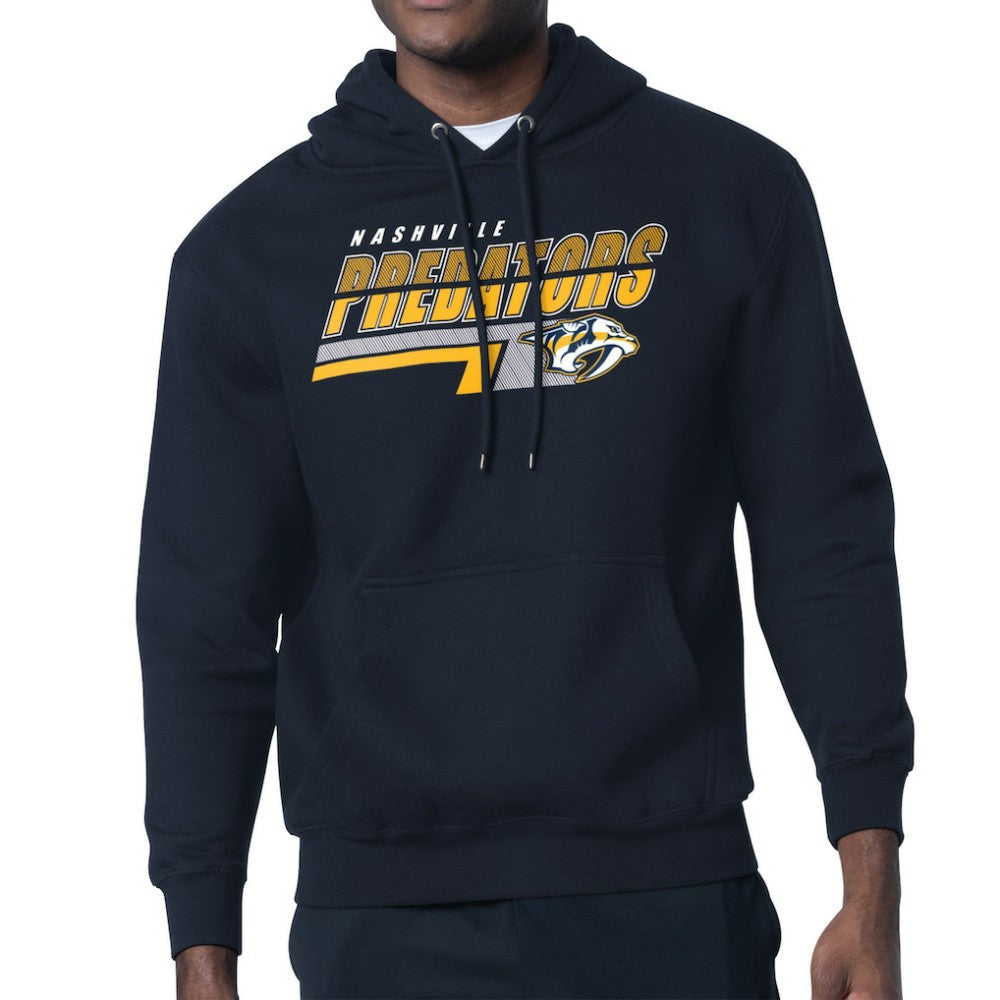 Nashville Predators Starter Logo Push Fleece Hoodie Outlet