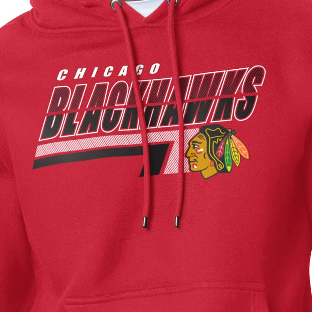 Chicago Blackhawks Starter Logo Push Fleece Hoodie Discount