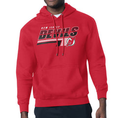 New Jersey Devils Starter Logo Push Fleece Hoodie Outlet