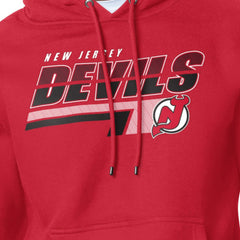 New Jersey Devils Starter Logo Push Fleece Hoodie Outlet