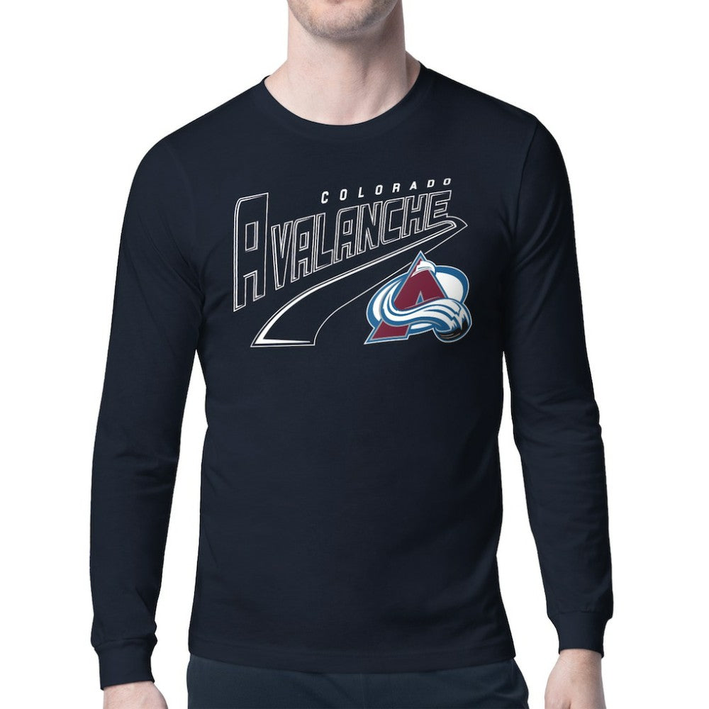 Colorado Avalanche Starter Modern Tailsweep Long Sleeve T-Shirt Outlet