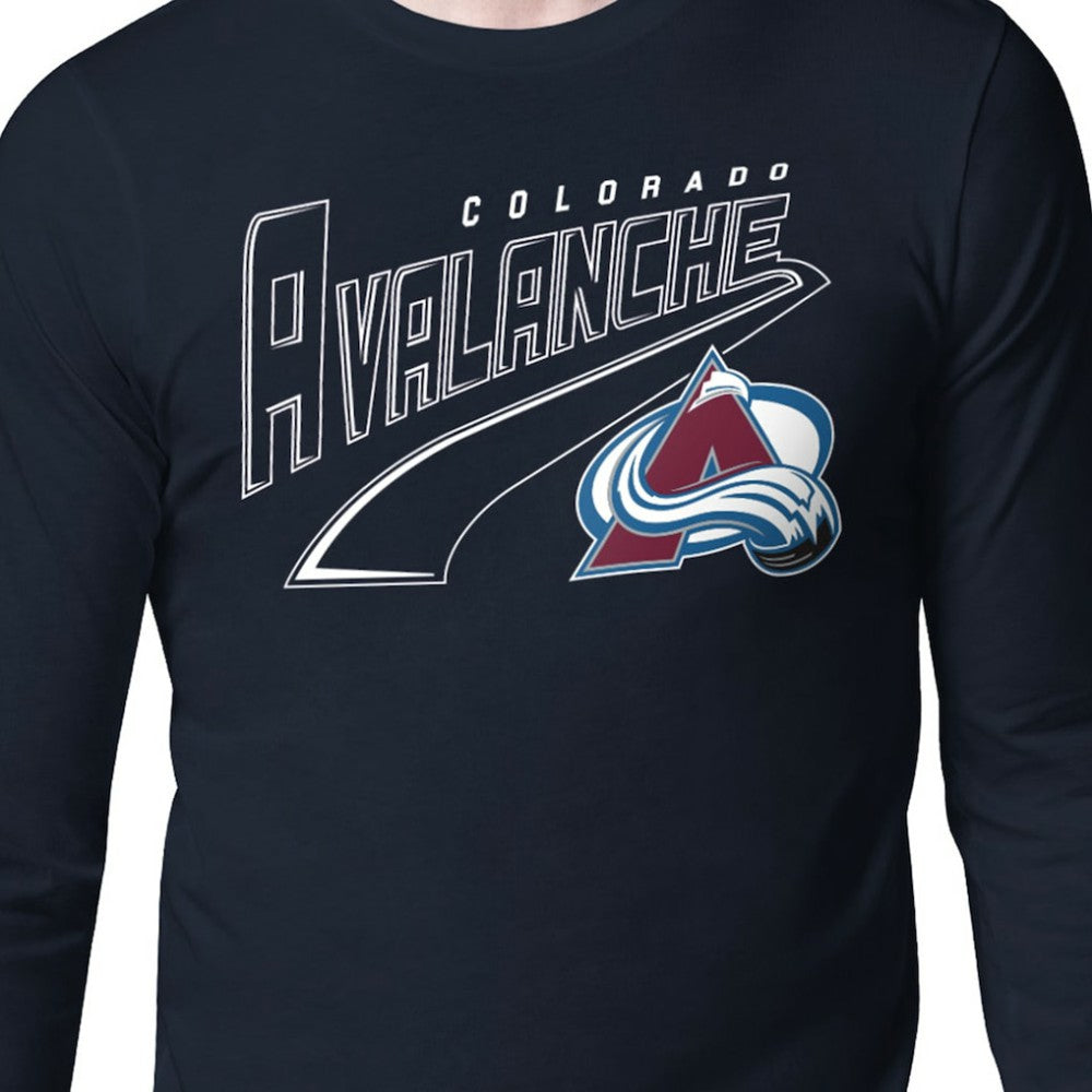 Colorado Avalanche Starter Modern Tailsweep Long Sleeve T-Shirt Outlet