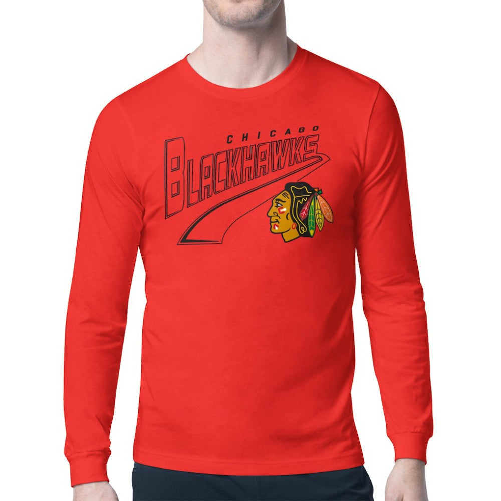 Chicago Blackhawks Starter Modern Tailsweep Long Sleeve T-Shirt Discount