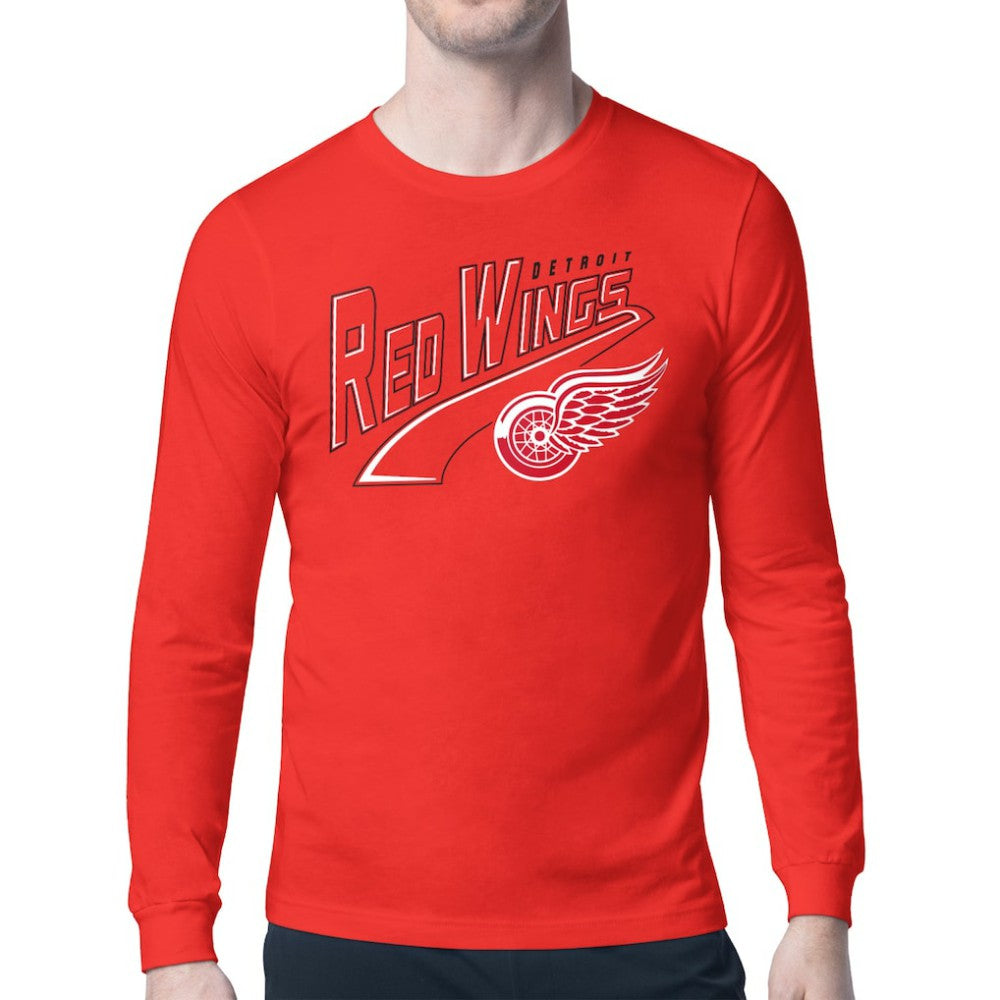 Detroit Red Wings Starter Modern Tailsweep Long Sleeve T-Shirt On Sale