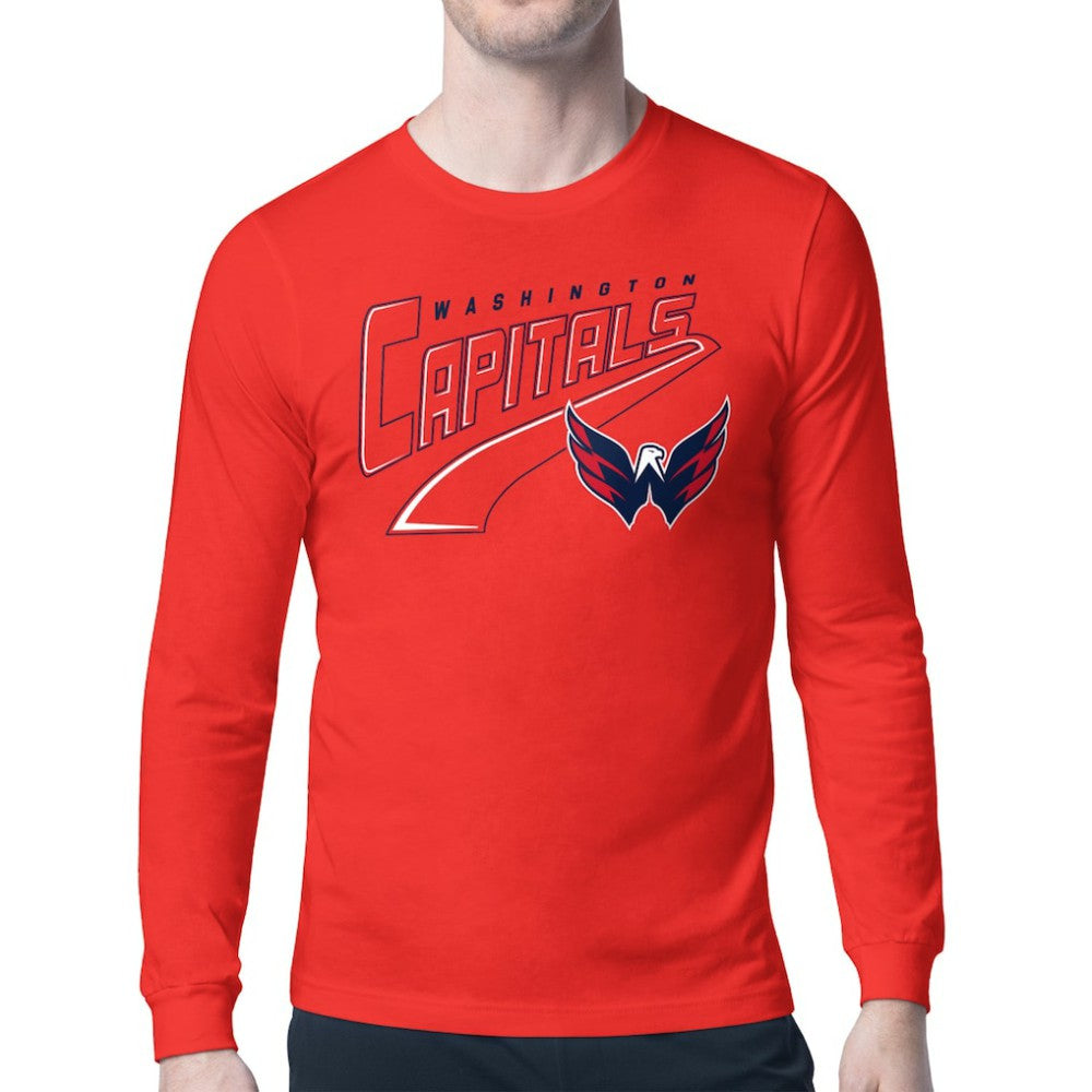 Washington Capitals Starter Modern Tailsweep Long Sleeve T-Shirt Discount
