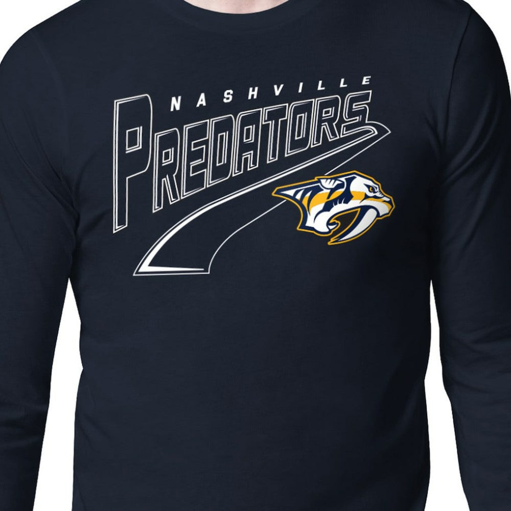 Nashville Predators Starter Modern Tailsweep Long Sleeve T-Shirt Outlet
